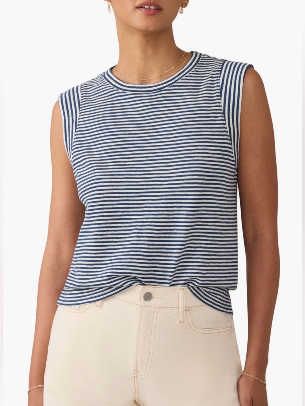 Faherty Sunwashed Slub Muscle Tank Size M